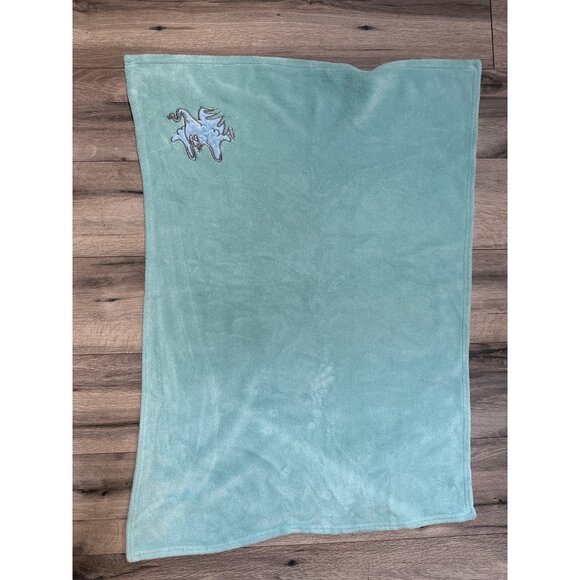 Dr. Seuss Nursery Baby Blanket Soft Fleece Green 26”x38” Horton Elephant Embroid - Picture 2 of 6